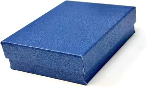 10 Pack Cotton Filled Pearl Blue Color Paper Cardboard Jewelry Necklace Bracelet Bangle Watches Presentation, Retail Display, Packaging Boxes. Size- 5.25" X 3.75" X 1" by R J Displays