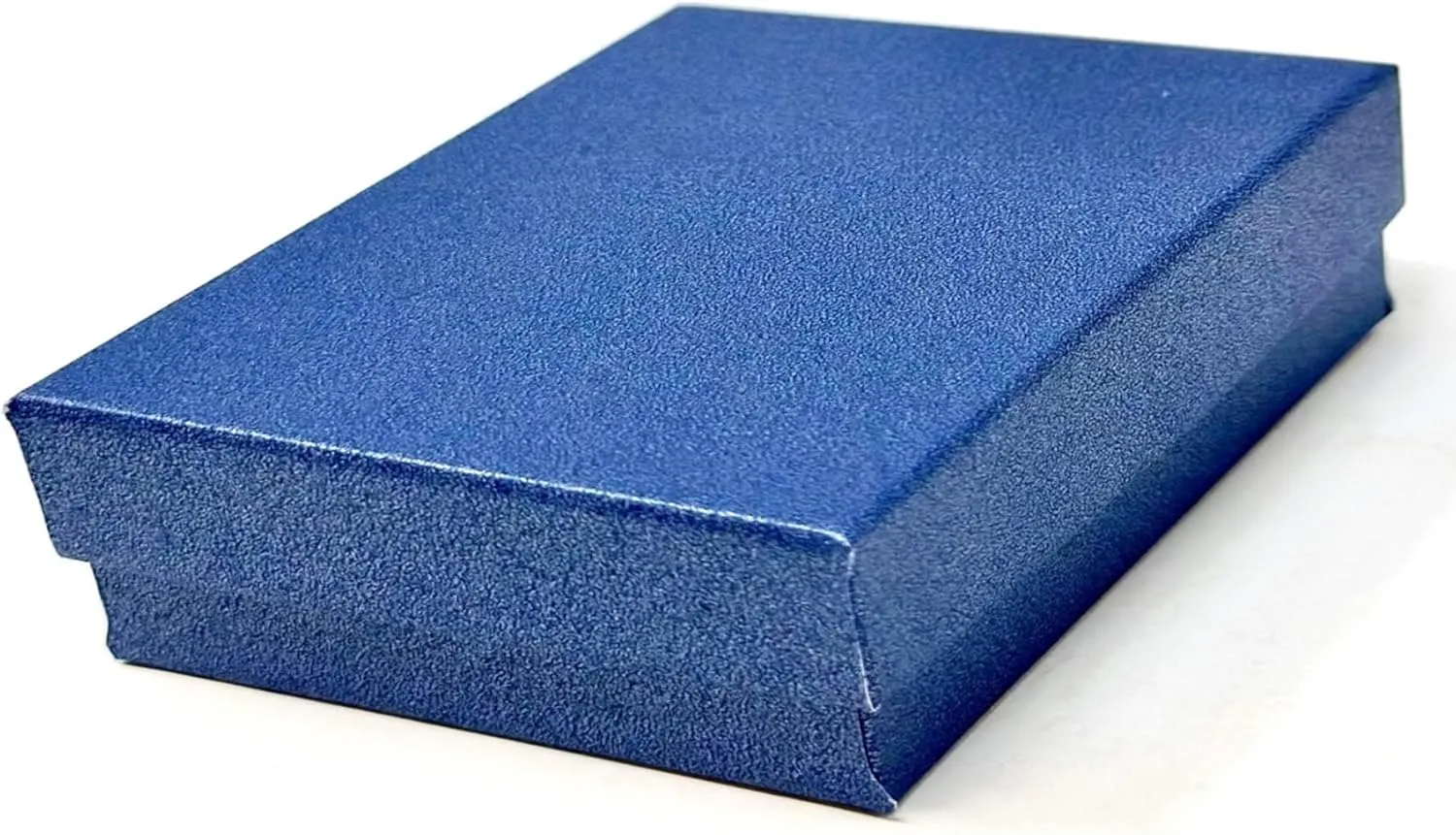 10 Pack Cotton Filled Pearl Blue Color Paper Cardboard Jewelry Necklace Bracelet Bangle Watches Presentation, Retail Display, Packaging Boxes. Size- 5.25" X 3.75" X 1" by R J Displays
