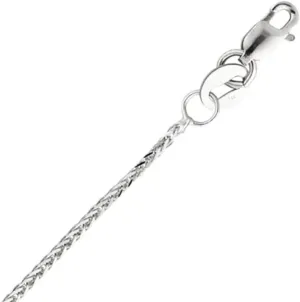 14k Real Yellow/White Gold Solid 0.9mm Diamond Cut Braided Square Wheat Chain Necklace with Lobster Claw Clasp, Jewelry Gift for Women Men