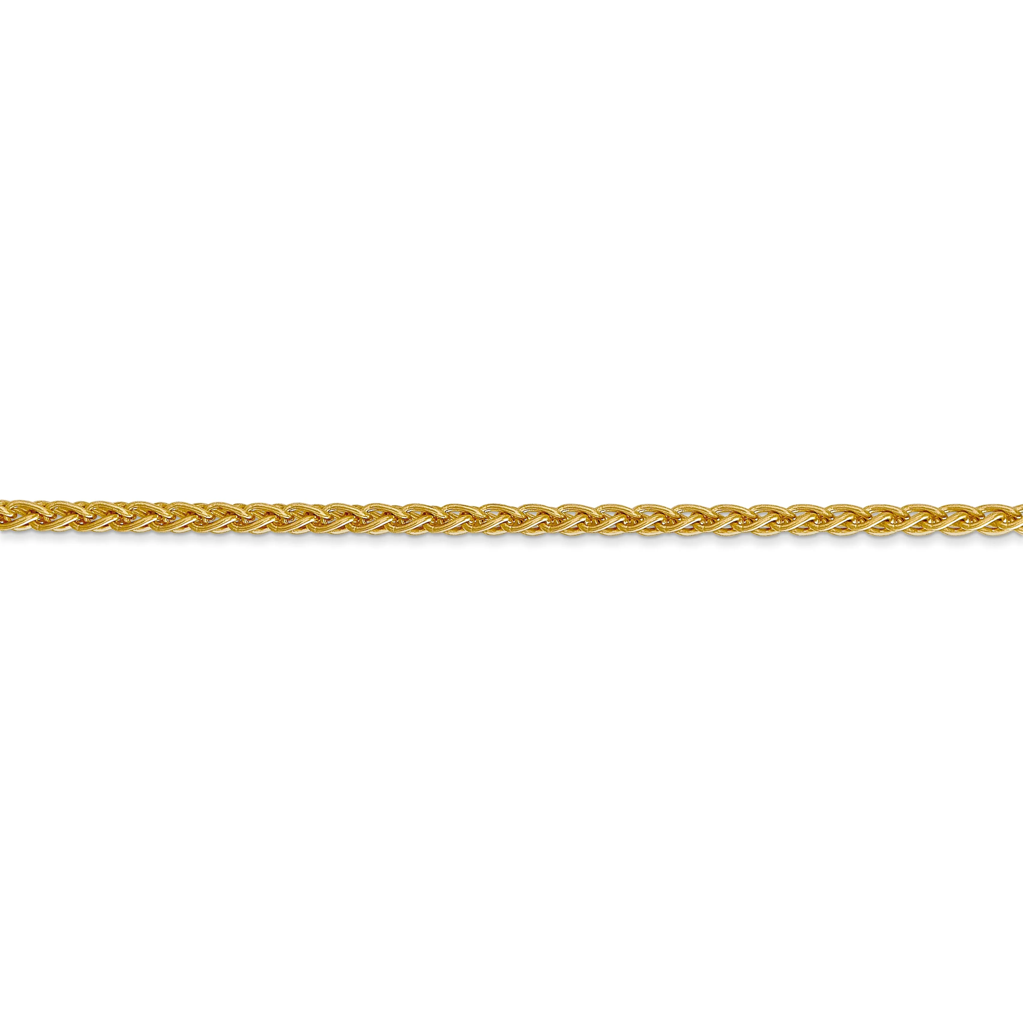 14k Yellow Gold 2.80mm Solid Polish Spiga Chain