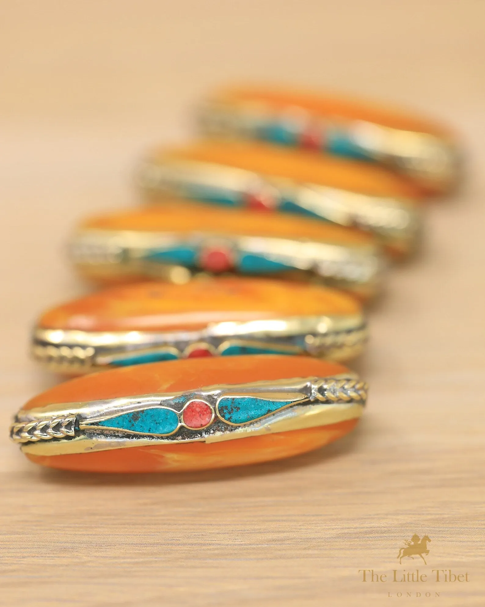 1/5/10  Cylindrical Beads - Tibetan Red Coral - Buddhist Beads - Spacer Beads - Tibetan Spacer Beads