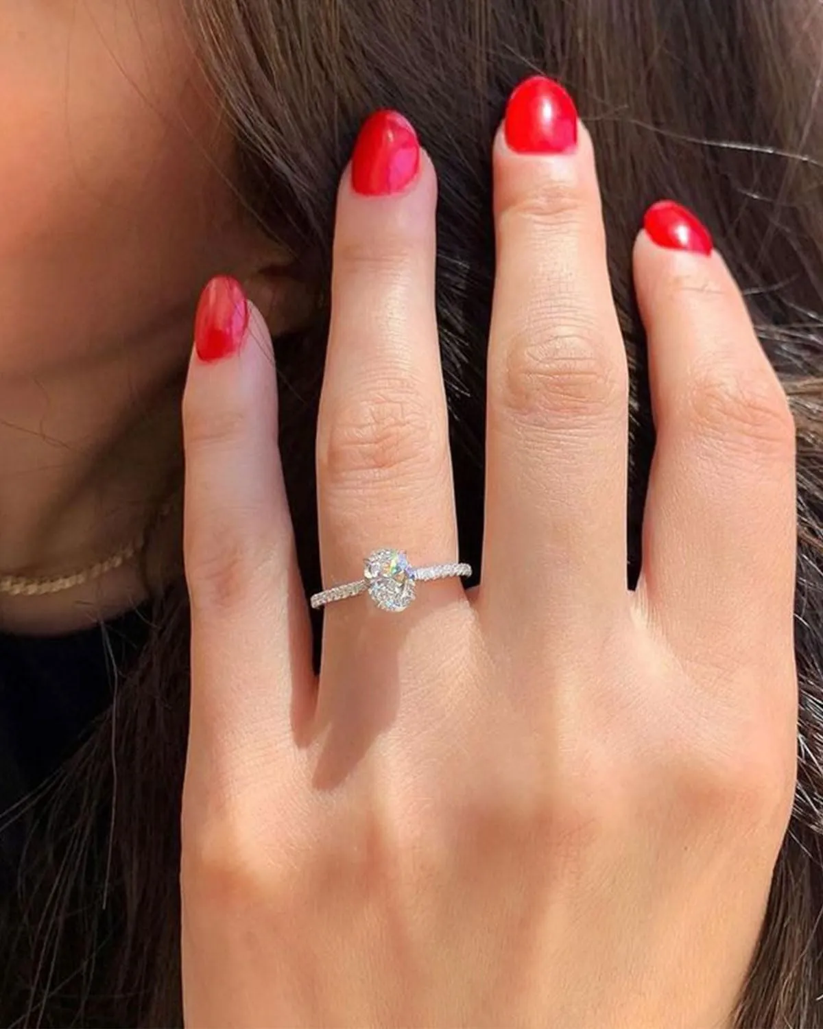 1.5/5.5CT Elongated Oval Cut Engagement Rings for Women,Simulated Diamond Ring,925 Sterling Silver 18K White/Yellow Gold Plated Promise Ring