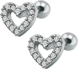 16g Sparkling Cubic Zirconia Stainless Steel Stud Earrings Tragus Helix Conch Cartilage Ear Piercing