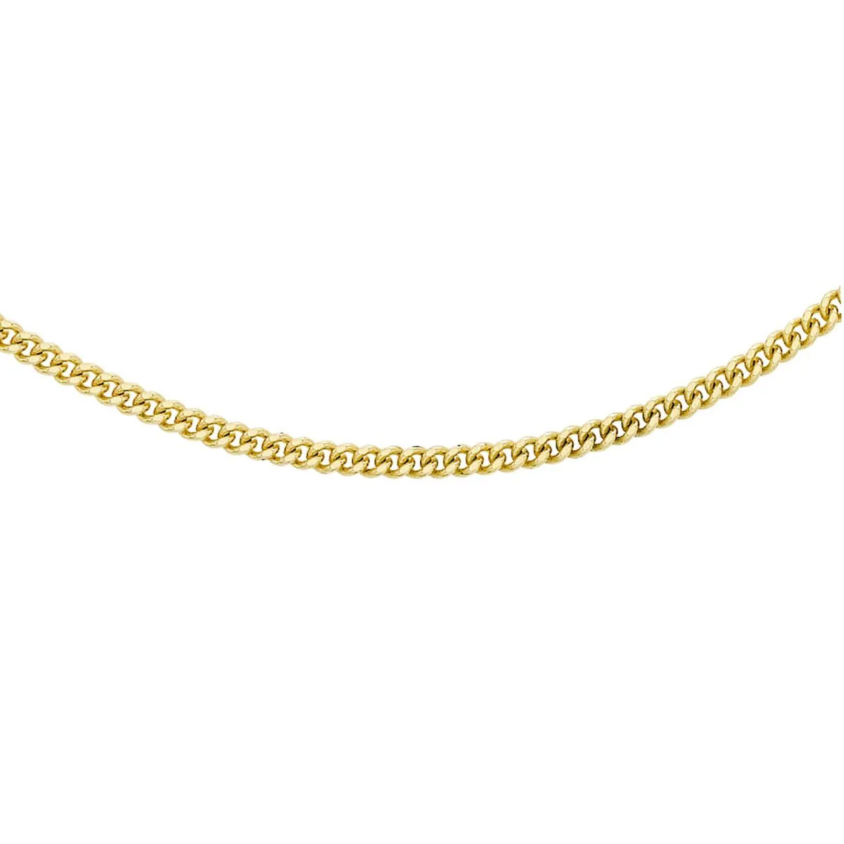 18K Yellow Gold 25 Diamond Cut Curb Chain /18’’