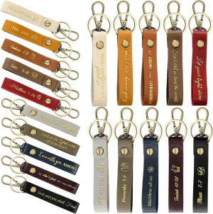 20 Pcs Christian Key Chain Leather Religious Keychain Inspirational Bible Key Chains Verse Quote Keychains Easter Day Gift