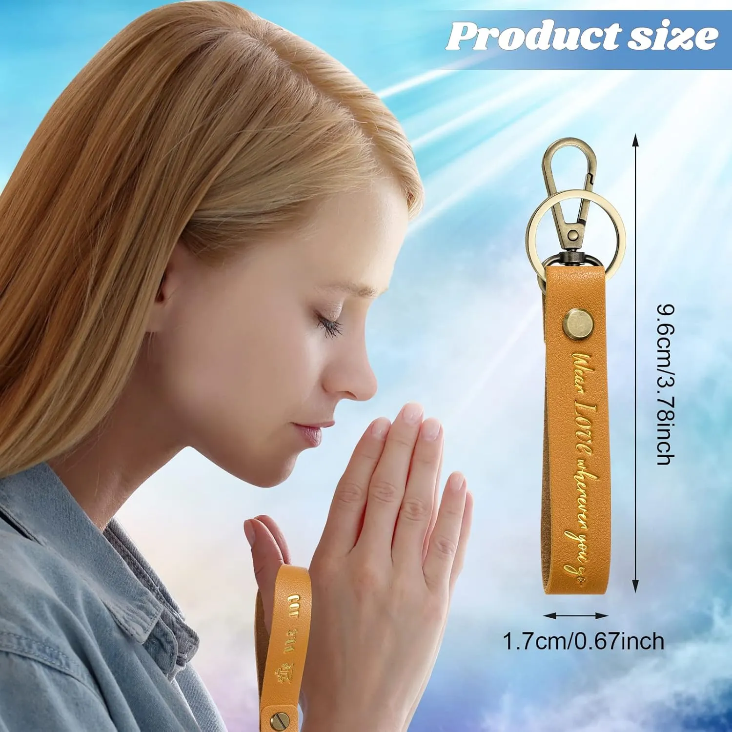 20 Pcs Christian Key Chain Leather Religious Keychain Inspirational Bible Key Chains Verse Quote Keychains Easter Day Gift