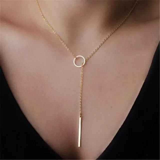 29 stylish Gold necklace on neck Gold chain Women's jewelry layered accesories