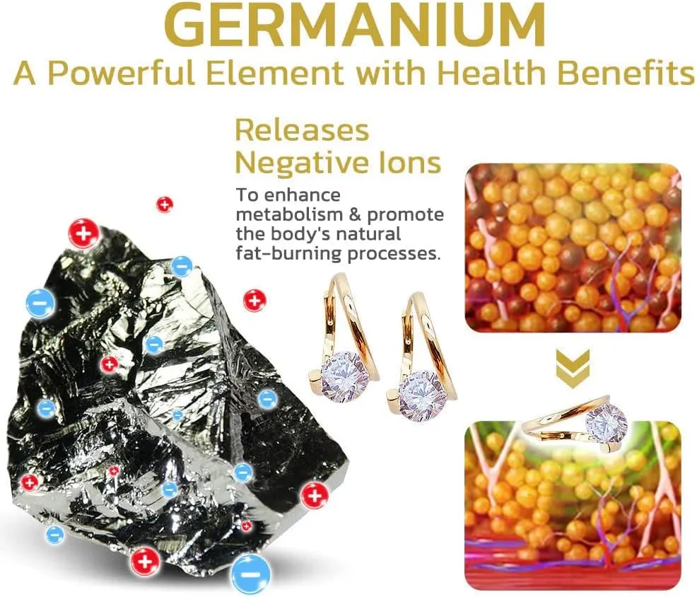 2pairs Muwix Earrings, Germanium Earrings for Women, Sparkling Hoop Acupressure Cuff Earrings, Valentine's Day Christmas Gifts