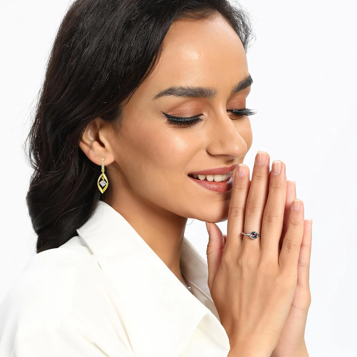 3 Pairs 14K Gold Plated Hoops Earrings Set Dainty Stud Earrings Trendy Cubic Zirconia Hypoallergenic Dangle Huggie Hoops Earrings for Women