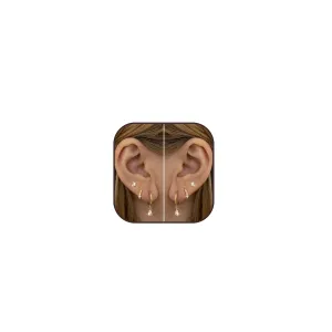 3Pairs Stud Earrings for Women Dainty 14K Gold Hoop Earrings Stacks Trendy Flat Back Earrings Earring Sets for Multiple Piercing Jewelry Gift for Girls