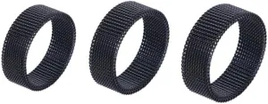 3Pcs Stainless Steel 8mm Mesh Ring for Women Men, Fashion Wide Woven Mesh Ring Exquisite Jewelry Wedding Band Couple Jewelry Gifts, 7-9