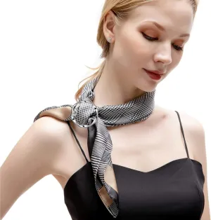 6PCS Silk Scarf Ring Clip T-shirt Tie Clips for Women Fashion Metal Ring Scarves Clasp Waist Buckle for Shirts Clothing Silver Zinc Alloy Clothing Ring Wrap Holder with 1 Exquisite Box