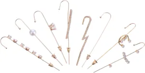 8Pcs Ear Cuff Crawler Elegant Ear Wrap Crawlers with Sparkling Pearls for Materials for Eye Catching Style