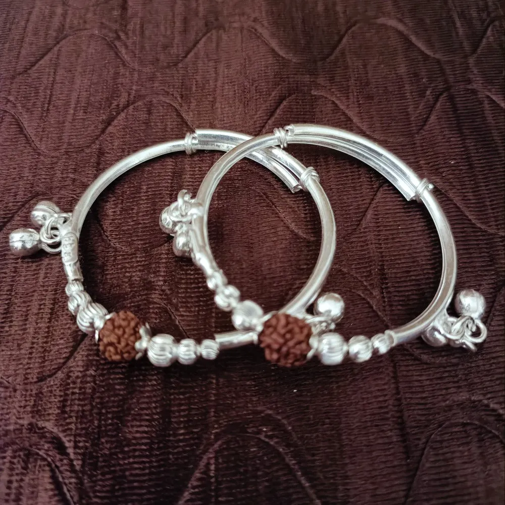 925 Silver Designer Unisex Baby Bangle Set (Design 170)