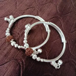 925 Silver Designer Unisex Baby Bangle Set (Design 170)