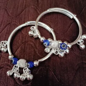 925 Silver Designer Unisex Baby Bangle Set (Design 171)