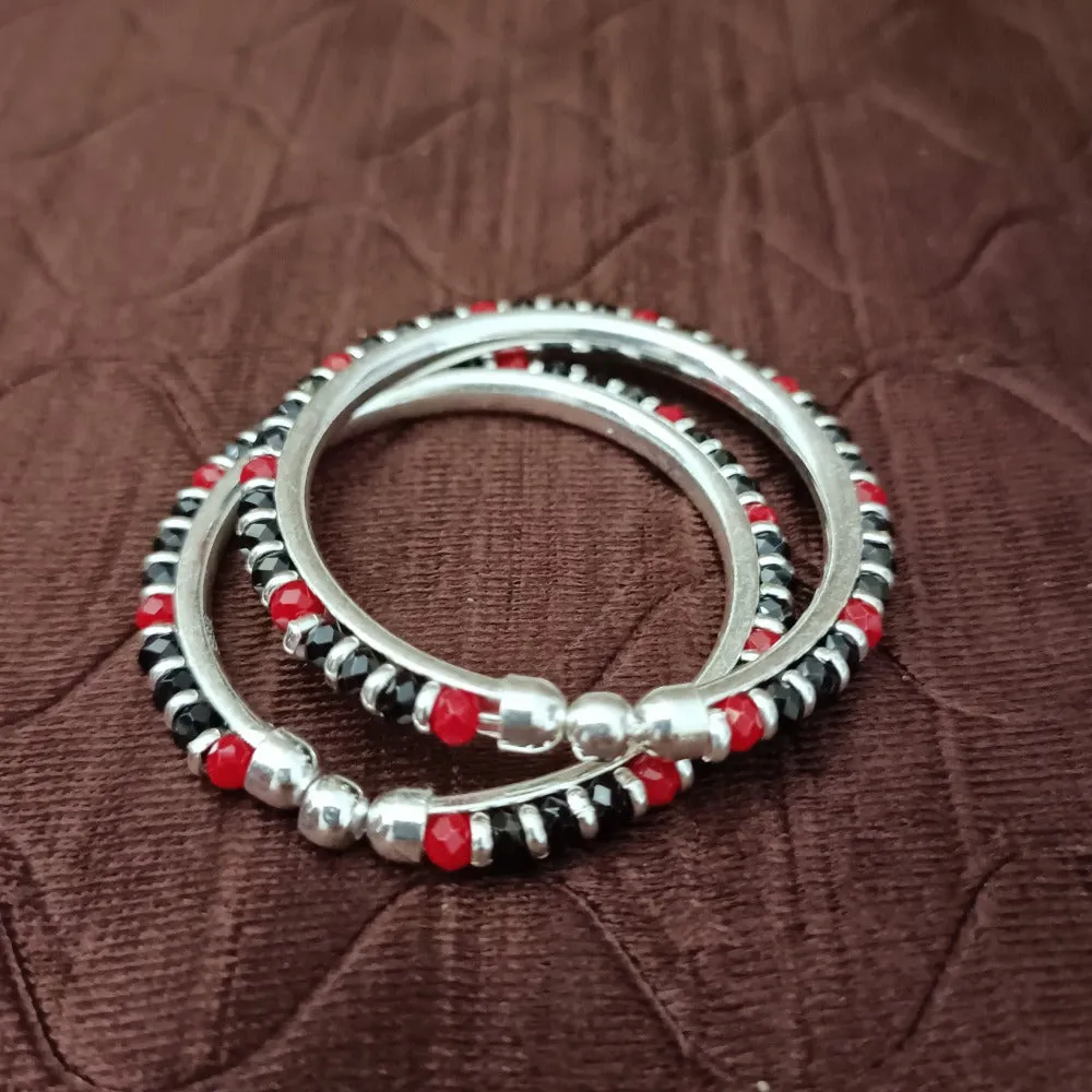 925 Silver Designer Unisex Openable Baby Bangle Set (Design 160)