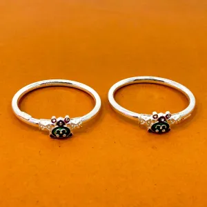 925 Silver Unisex Baby Bangle Set (Design 19)