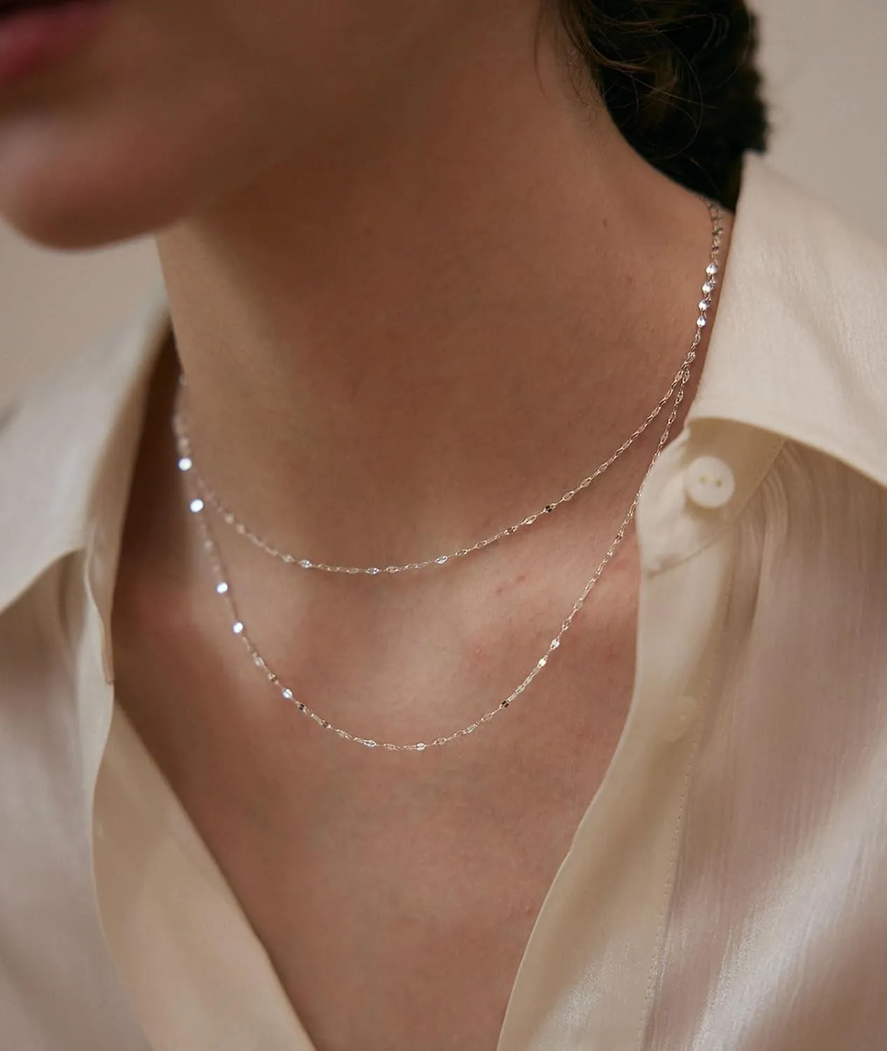 925 Sterling Silver 2mm Chain Necklace for Women Thin Mirror Chain Dainty Cute Choker Necklaces for Women 16 18 20 Inch