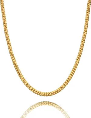 925 Sterling Silver Cuban Chain Lobster Clasp 3mm 4mm 5mm 18K Gold Cuban Link Curb Chain Necklace for Women Men Diamond Cut 16-30 Inches