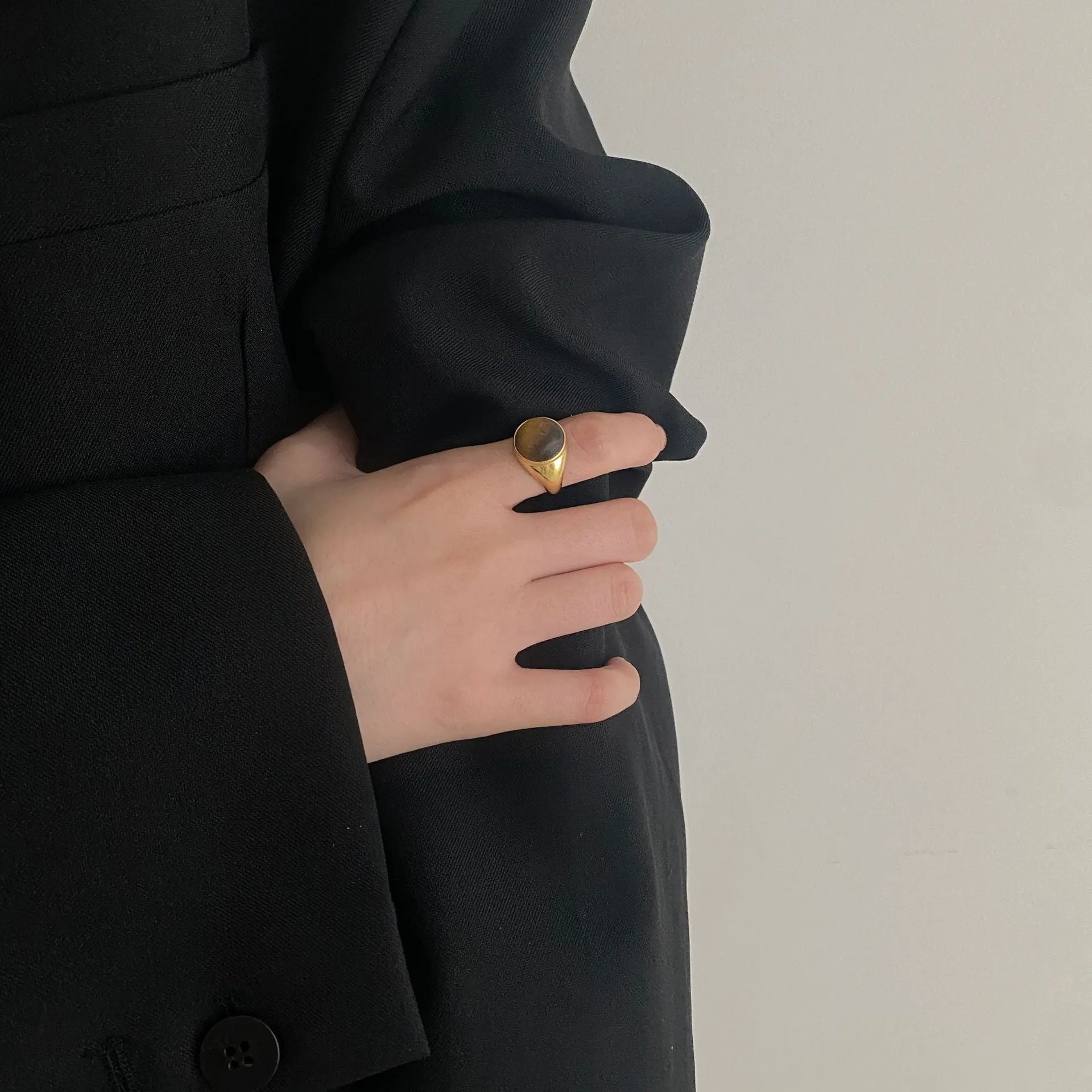 925 Sterling Silver Minimalist Silver Pearl Inlay Rings