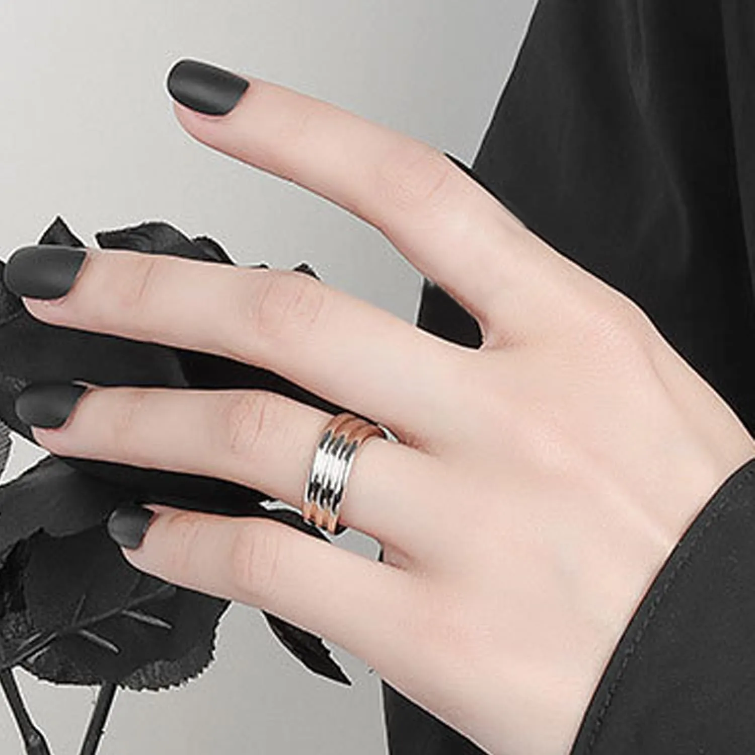 925 Sterling Silver Ring High Polish Thumb Band Rings Open Adjustable Chunky Rings Statement Ring for Women