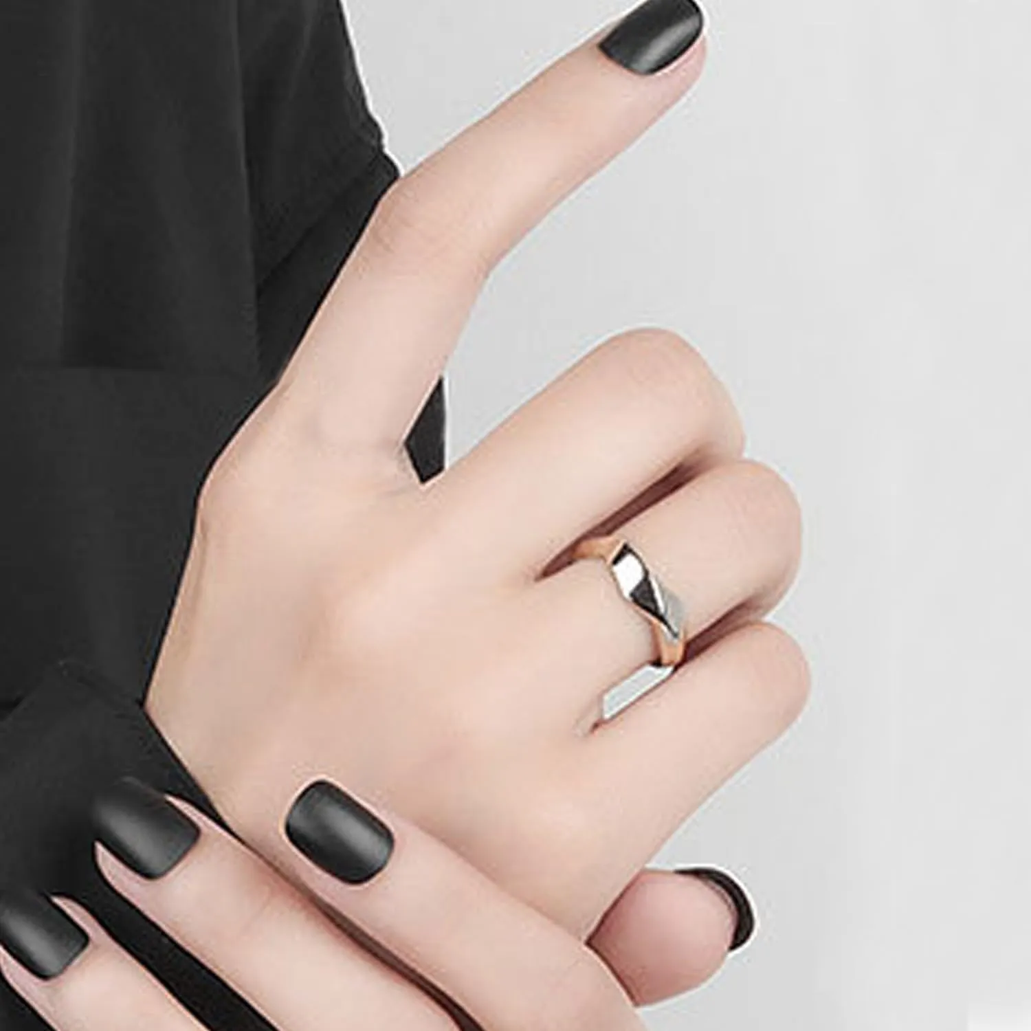 925 Sterling Silver Ring High Polish Thumb Band Rings Open Adjustable Chunky Rings Statement Ring for Women