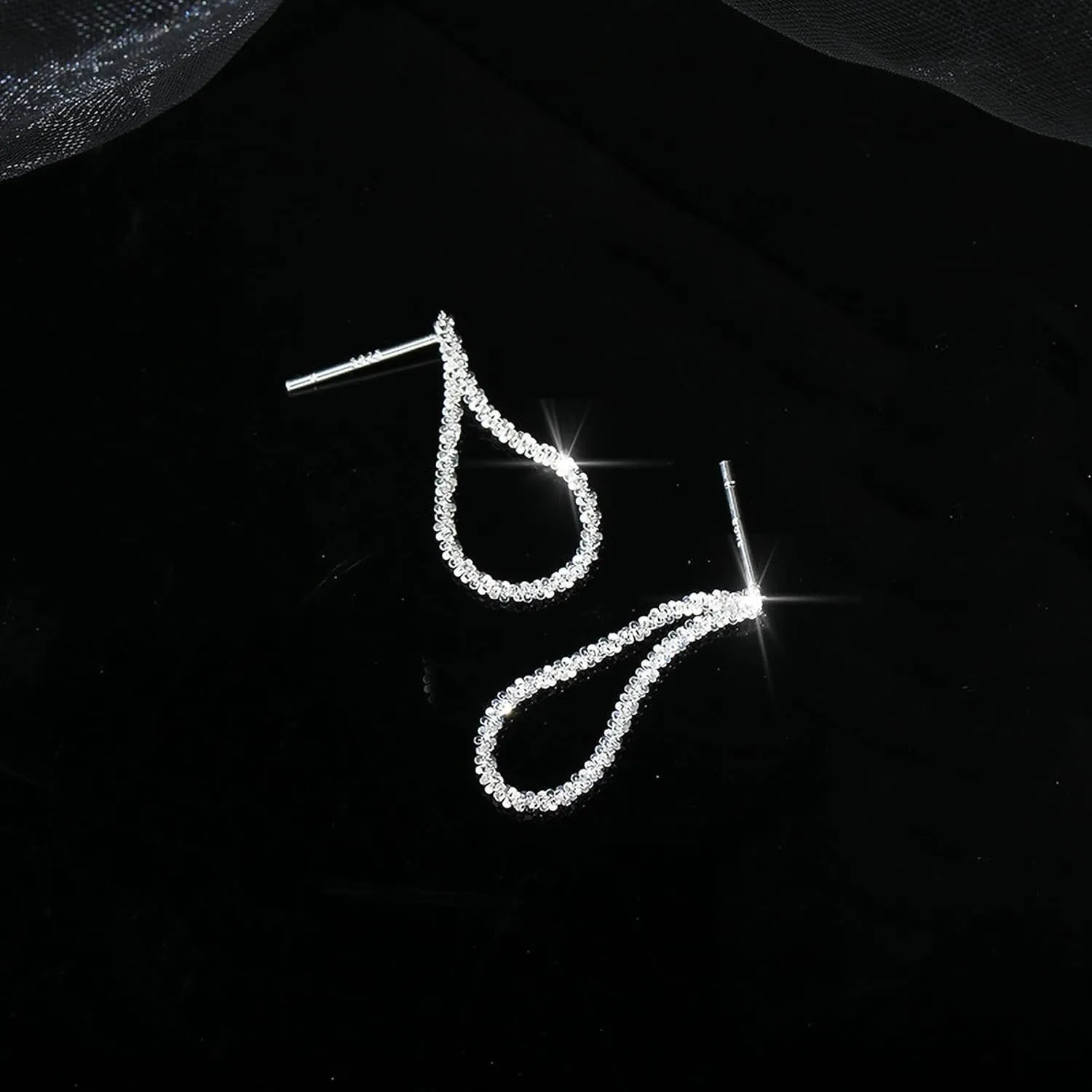 925 Sterling Silver Threader Tassel Chain Drop Dangle Earrings for Women 14k Gold Plated Sparkling Butterfly Birthstone Long Fringe Earring Bling Line Wedding Stud Earring Jewelry for Mom