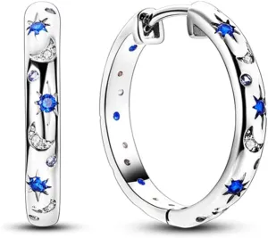 925 Sterling Silver Women Earrings, Sparkling Star and Moon Earrings, Various Hypoallergenic Earrings, Best Gift for Women