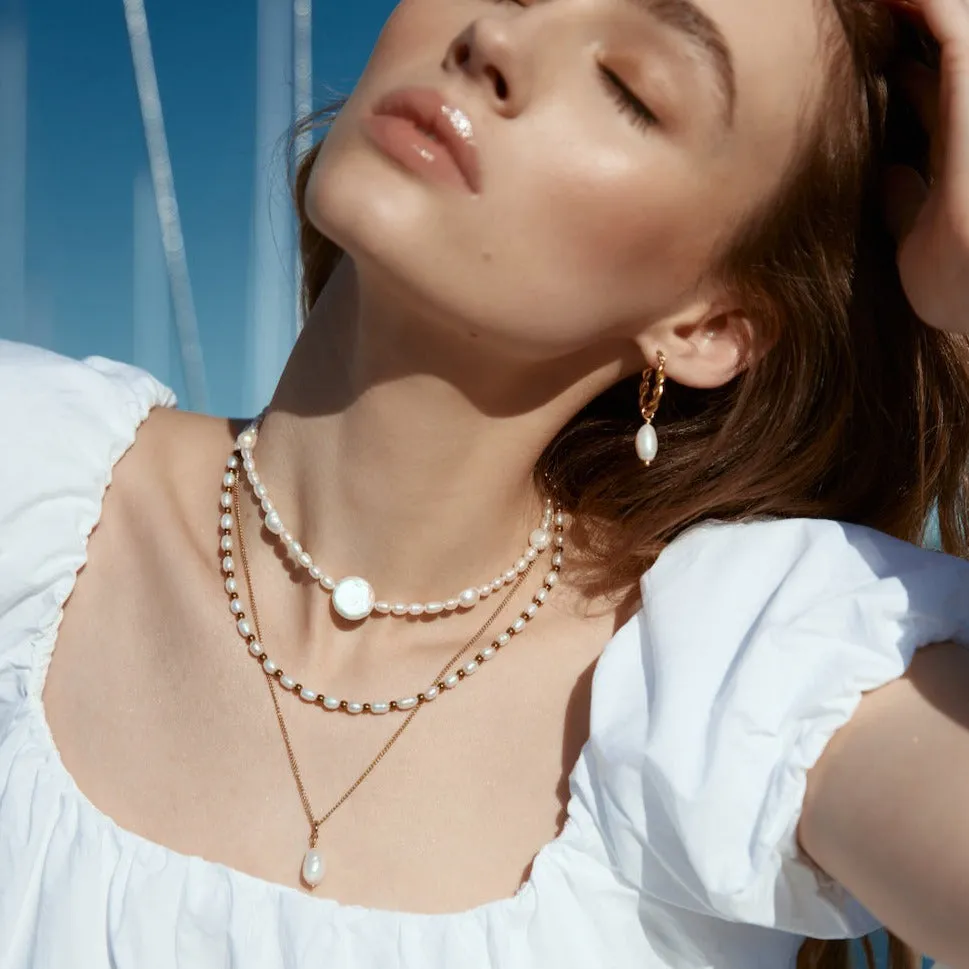 Amalfi / Necklace / Pearl   Silver