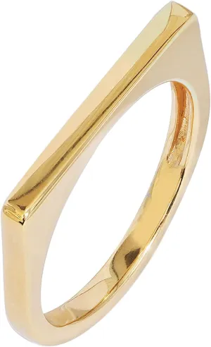 Amazon Essentials 14K Gold Plated Sterling Silver Bar Ring