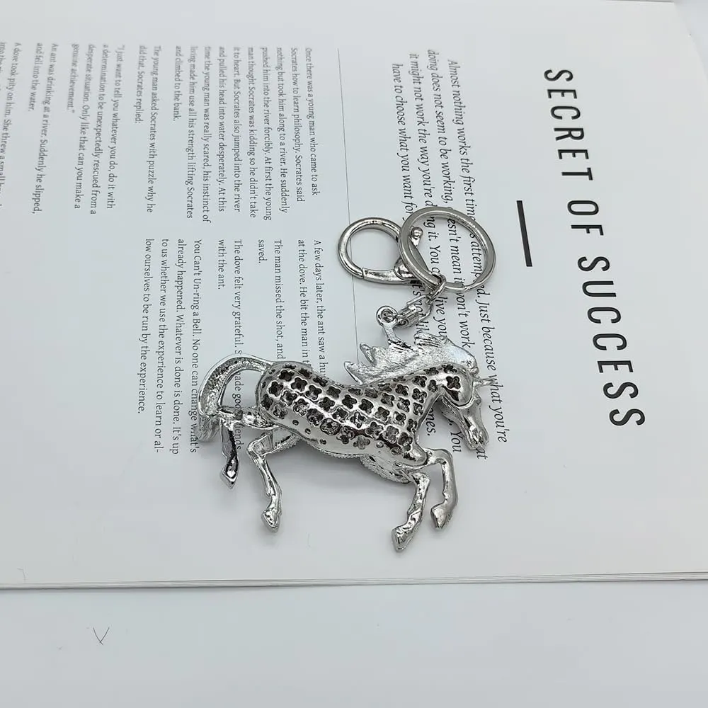 Animal Pendant Key Chains Ring Crystal Bling Turtle Whales Horse Elephants Koala Flamingos Owl Frogs Keychain for Women Girls