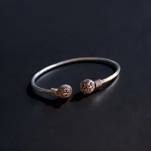Antique Peacock Designer Handmade Kada, Silver