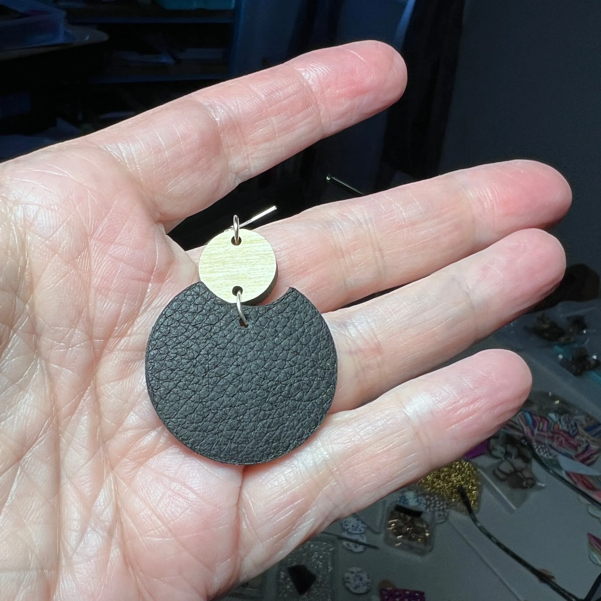 Ava Cork|Wood|Eclipse|Lightweight|Earrings