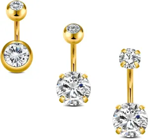 AVYRING 6/8/10mm Mix Bar Length Surgical Steel Belly Button Rings for Women Short Belly Rings Surgical Steel Belly Ring Navel Piercing Jewelry Mix Lengths