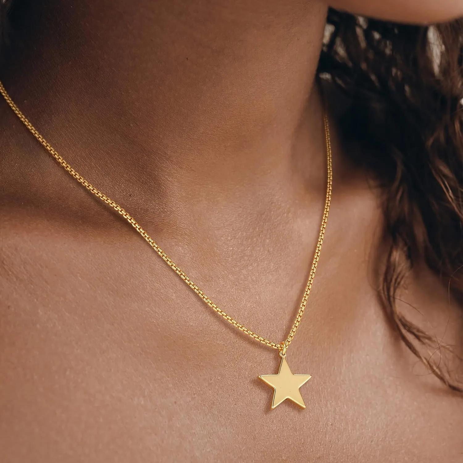 BENEIGE Gold Necklace for Women 14K Gold Plated Charm Pendant Necklace with Cubic Ziconia Hypoallergenic Adjustable Chain Necklaces Jewelry Gifts