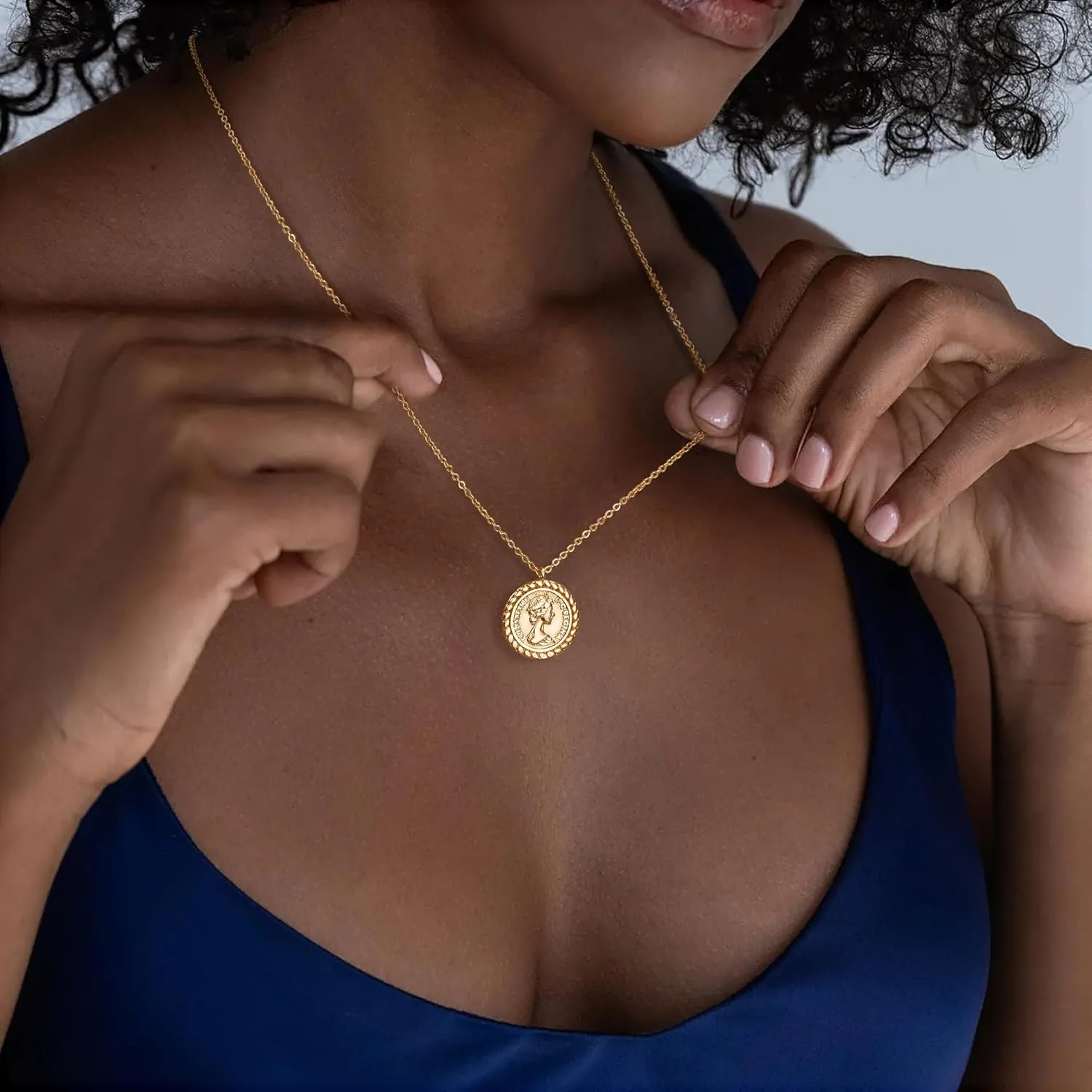 BENEIGE Gold Necklace For Women 14K Gold Plated Cubic Zirconia Charm Necklaces Pendant Jewelry Gifts