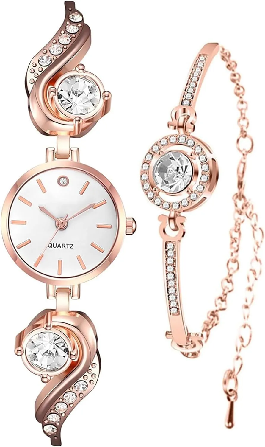 BESTKANG Elegant Diamond Accent Ladies Quartz Watch - Small & Exquisite Water Resistant Wrist Watch for Women, Perfect for Casual & Formal Wear