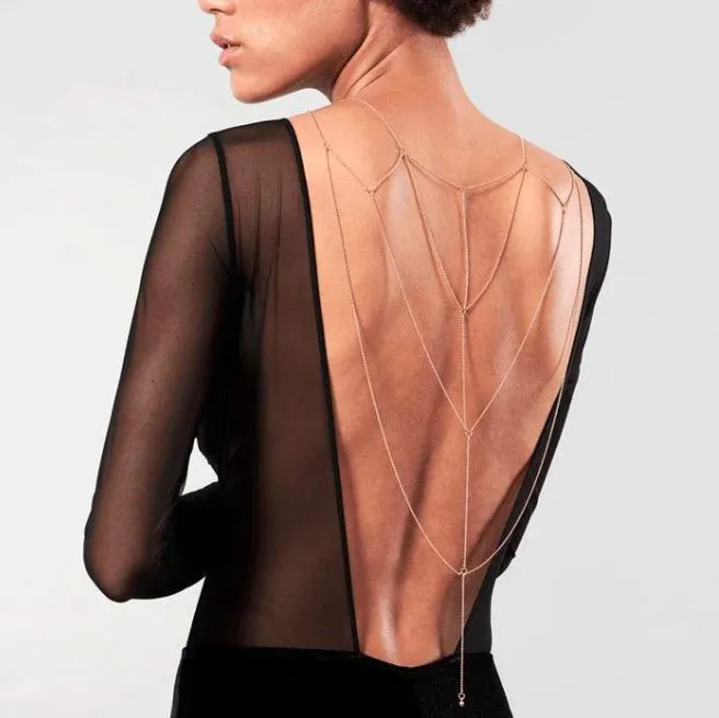 Bijoux Indiscrets Magnifique Back And Cleavage Chain Gold
