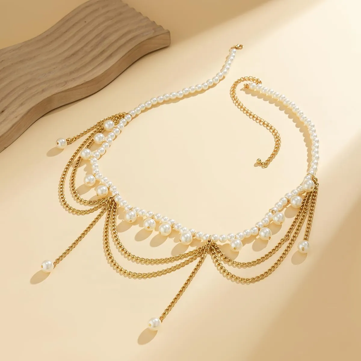 Boho Body Chain Waist Chain Gold Tassel Layered Chain Belt Adjustable Gold Belly Chains Metal Bikini Party Dress