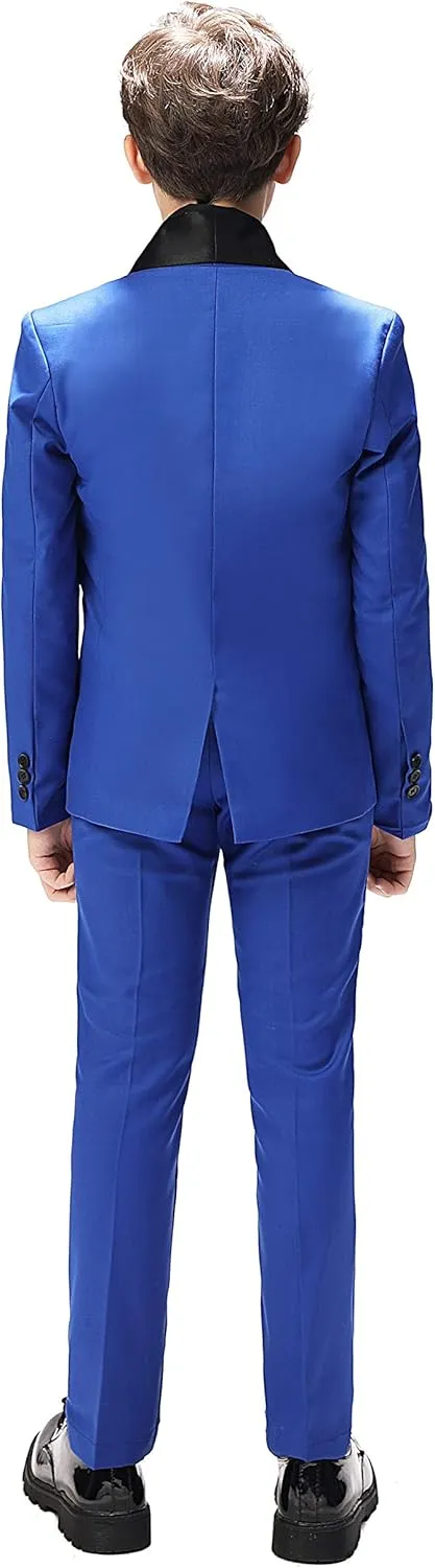 Boy Suits Tuxedo Slim Fit Suit for Boys Kids Toddler Dress Outfit with Coat, Pants, Vest Set No Tail