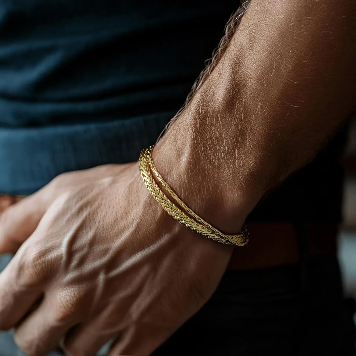 Bracelets for Women Non Tarnish 14K Gold Bracelets for Men Wheat Chain & Foxtail Chain Bracelet for Womens Gold Bracelet Jewelry 6.5/7/7.5/8/8.5in