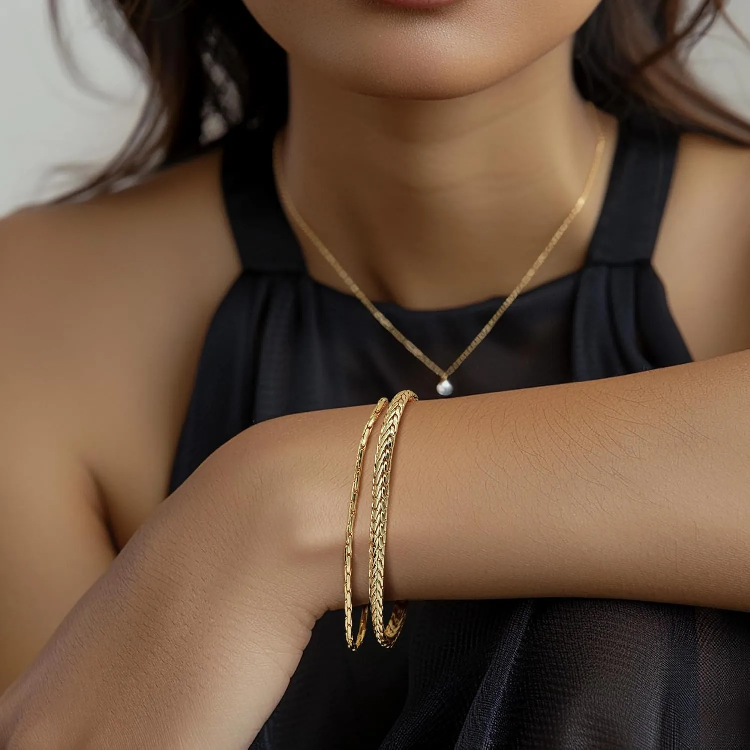 Bracelets for Women Non Tarnish 14K Gold Bracelets for Men Wheat Chain & Foxtail Chain Bracelet for Womens Gold Bracelet Jewelry 6.5/7/7.5/8/8.5in