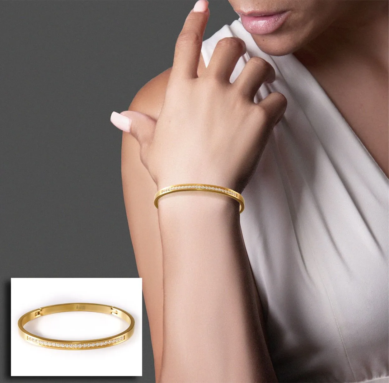 B.Tiff Eternity Bracelet in Gold