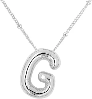 Bubble Letter Necklace for Women, 14K Gold Plated Balloon Letter Necklace Dainty Bubble Initial Alphabet Pendant Name Personalized Necklaces