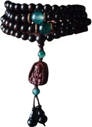 Buddha Bracelets Tibetan Buddhist Prayer Beads 6Mm Zambian Blood Sandalwood Multi-Circle Beaded Bracelet 108 Exquisite Buddhist Prayer Beads for Chanting Meditation