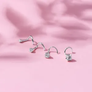 Cali Trove 10k Gold Nose Stud for Women in 20 Gauge | 1/20 cttw Round Natural Diamond Nose Piercing Stud | Versatile Tiny Nose Rings for Comfortable Wear | Ideal gift for her | Real Gold Plated Stud