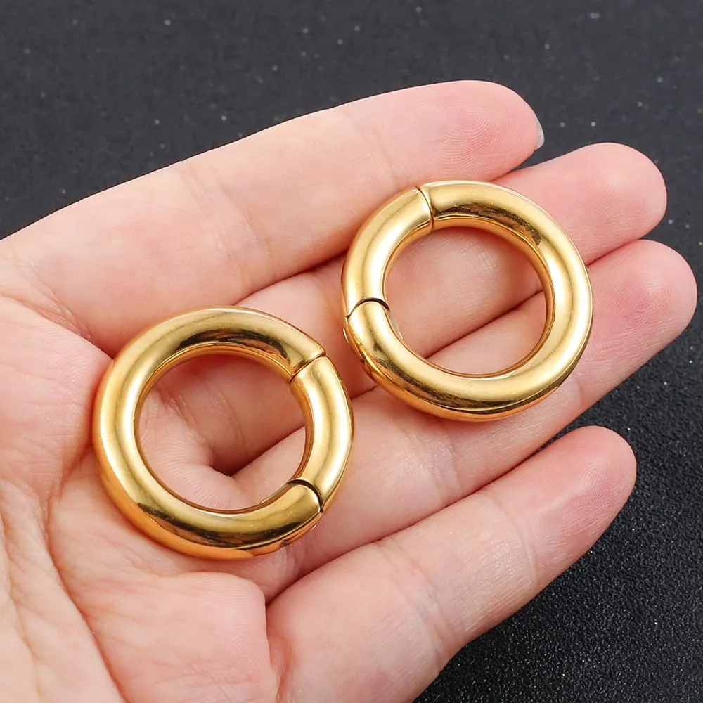Casvort 2PCS Hypoallergenic Versatile Ear Weights for Stretched Ear Lobes 316 Stainless Steel Ear Hangers Gauges Plugs and Tunnels Stretchers Fashion Piercing Body Jewelry