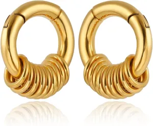 Casvort 2PCS Hypoallergenic Versatile Ear Weights for Stretched Ear Lobes 316 Stainless Steel Ear Hangers Gauges Plugs and Tunnels Stretchers Fashion Piercing Body Jewelry
