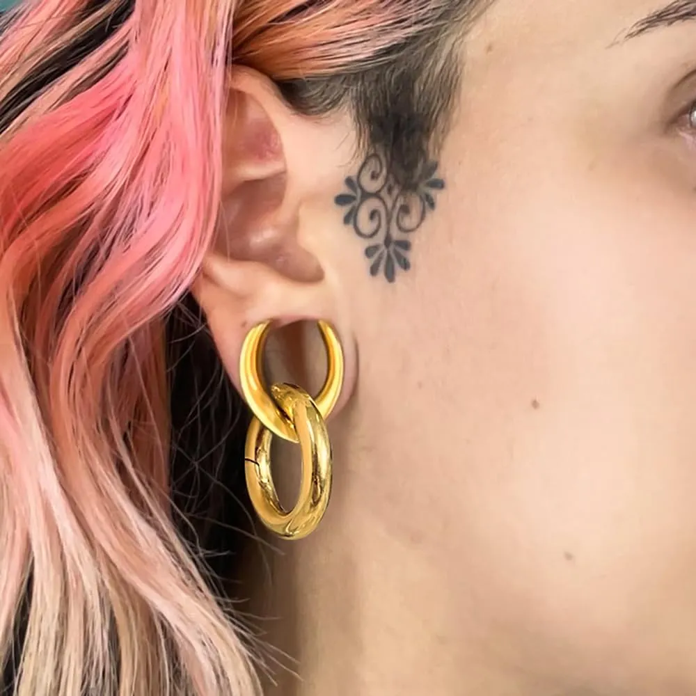 Casvort 2PCS Hypoallergenic Versatile Ear Weights for Stretched Ear Lobes 316 Stainless Steel Ear Hangers Gauges Plugs and Tunnels Stretchers Fashion Piercing Body Jewelry